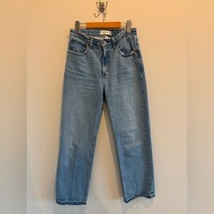 Abercrombie & Fitch Curve Love High Rise Straight Leg Jeans